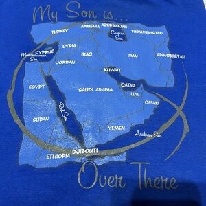 BOGO Oarsman 913  Long Sleeve Blue Graphic Shirt Size L